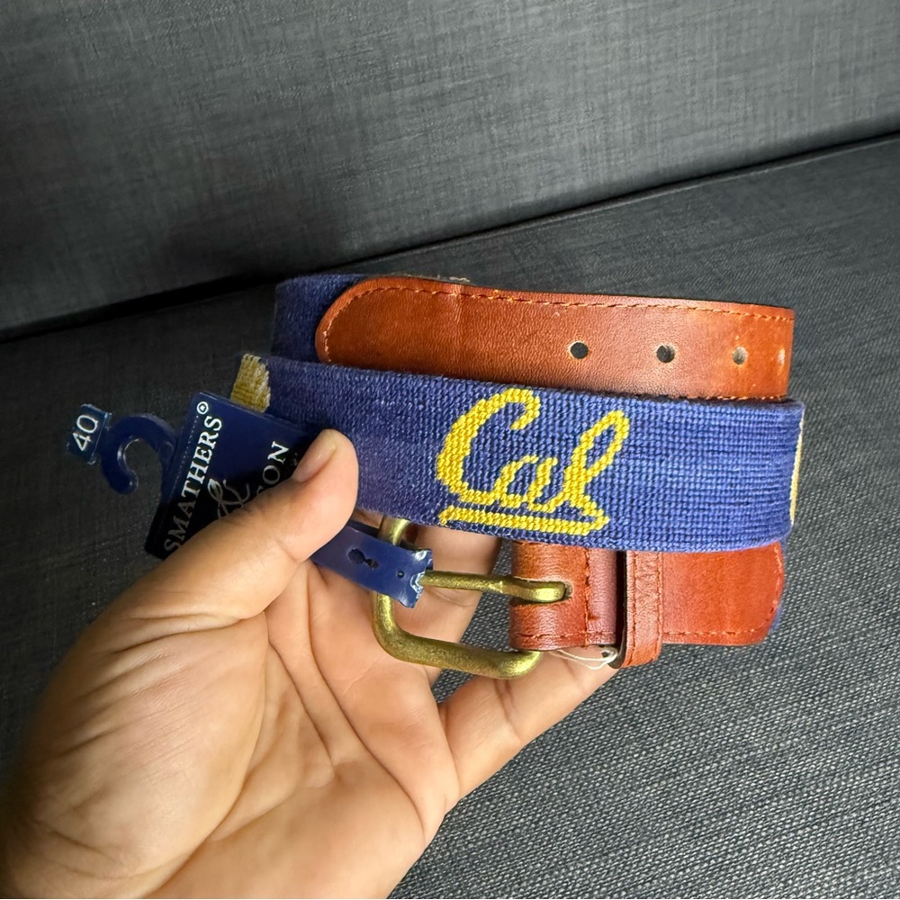 Smathers & Branson California (Cal) Berkeley Collegiate Needlepoint Belt